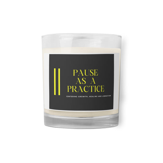 PAUSE Glass jar soy wax candle