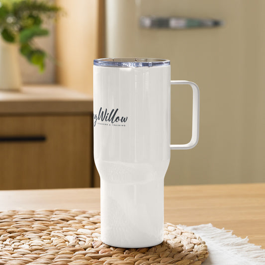 Blooming Willow Coaching Travel mug with a handle